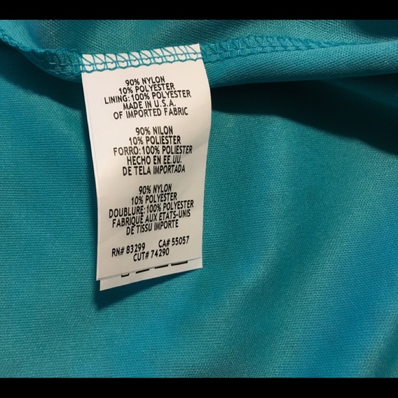 TIANA B. turquoise lace sleeveless A-Line lined dress. Size 10, NWOT - Picture 4 of 5